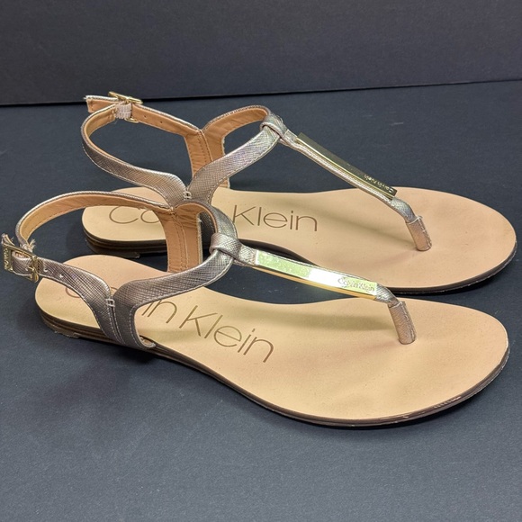 Calvin Klein Women's Metallic Sandals - Picture 1 of 6